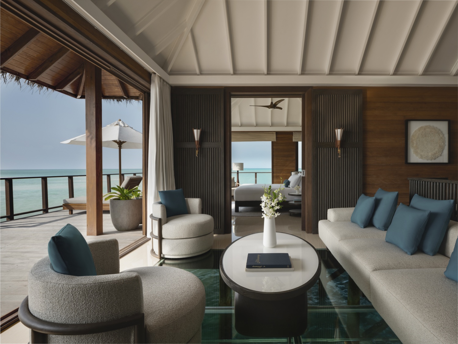 Павильон Rangali Ocean с двумя спальнями и бассейном отеля CONRAD MALDIVES RANGALI ISLAND Павильон Rangali Ocean с двумя спальнями и бассейном