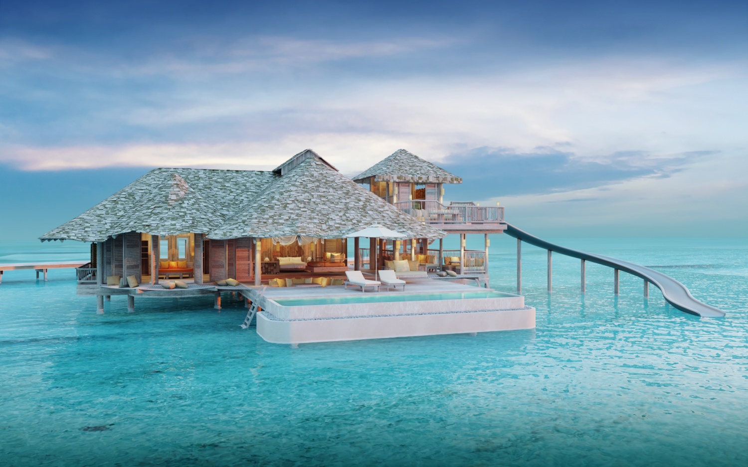 Водная вилла Hideaway отеля SONEVA SECRET Водная вилла Hideaway