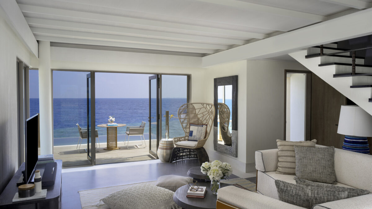 Семейная вилла с двумя спальнями и выходом в лагуну отеля INTERCONTINENTAL MALDIVES MAAMUNAGAU RESORT Семейная вилла с двумя спальнями и выходом в лагуну